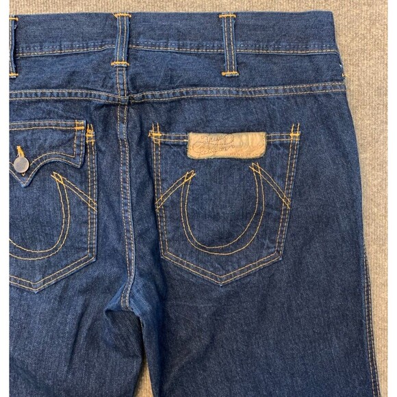 True Religion Danny Bootcut Jeans Mens 38 (40x34) Mid Rise USA Dark Wash Denim - Picture 2 of 9